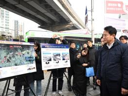 오세훈 서울특별시장, 15일 유진상가 일대 ‘강북 지하고속도로’ 현장 점검 기사 이미지